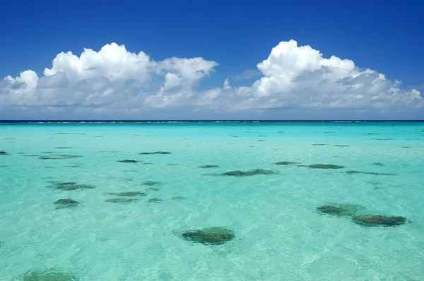 Мальдивы Красивый Пляж Фон Белый Песчаный Тропический Рай Остров Голубым — стоковое фото
