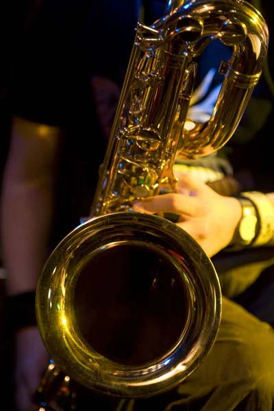 Saxofoon Jazz Muziekinstrument — Stockfoto