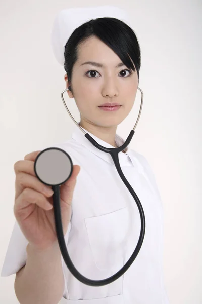 Infirmière Avec Stéthoscope — Photo