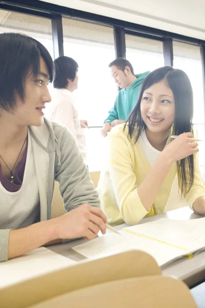 Retrato Los Estudiantes Japoneses — Foto de Stock