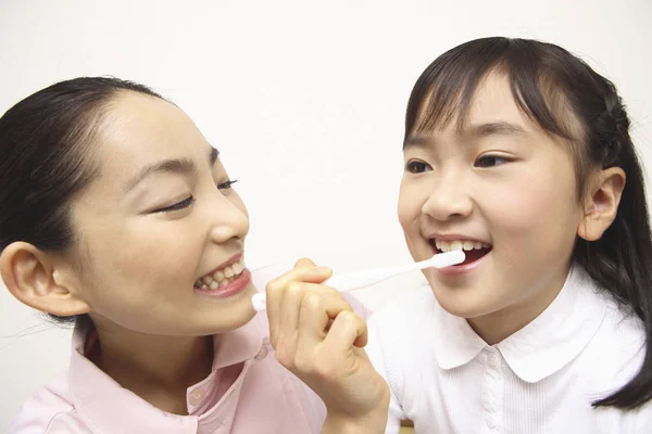 Menina Japonesa Higienista — Fotografia de Stock