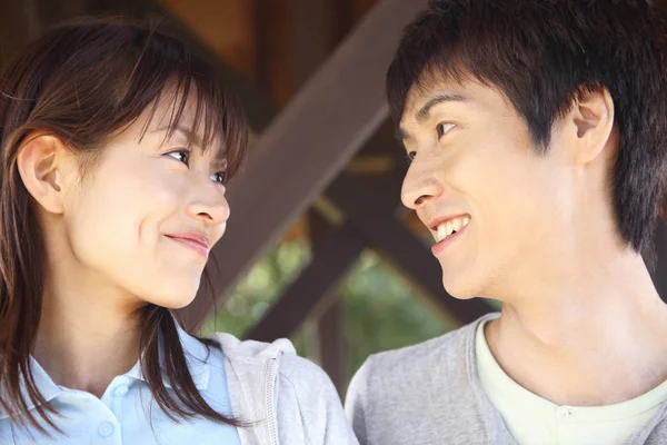 Gros Plan Jeune Couple Japonais — Photo