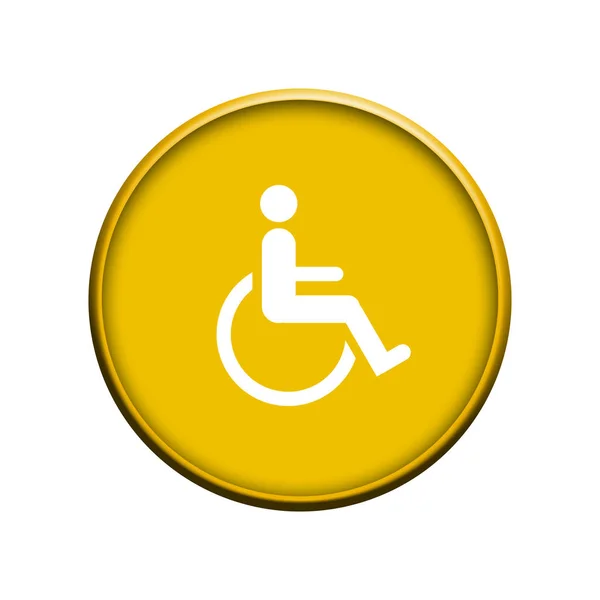 Disabled Icon Button Physically Disabled — Stock Photo, Image