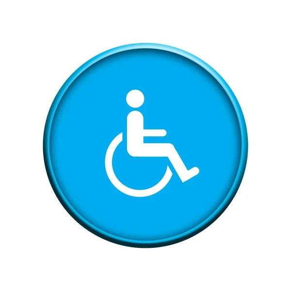Botón Icono Para Discapacitados Físicamente Discapacitados —  Fotos de Stock