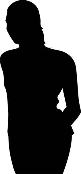 Silhouette Einer Schwangeren Frau — Stockfoto