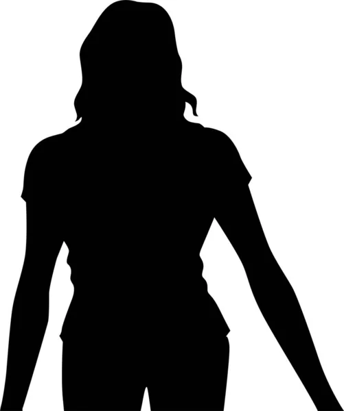 Silhouette Einer Frau Kleid — Stockfoto