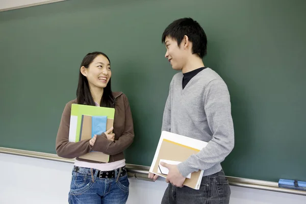 Students School Uniform Books Classroom — Stock Photo, Image