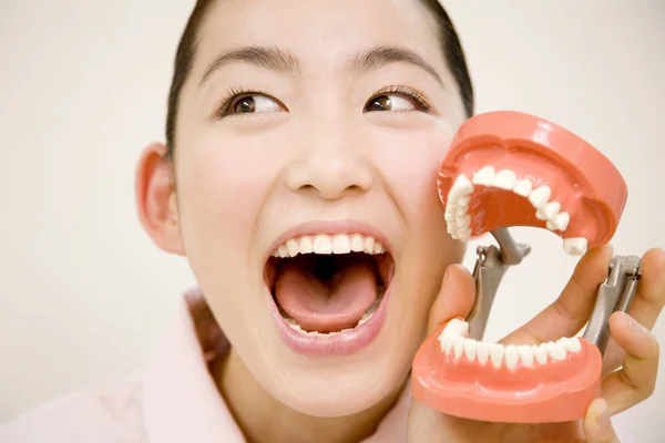 Zubní Hygienička Zubařka — Stock fotografie