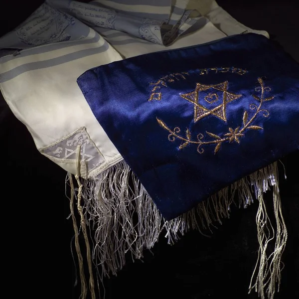 Símbolos Judaica Oración Shawl —  Fotos de Stock