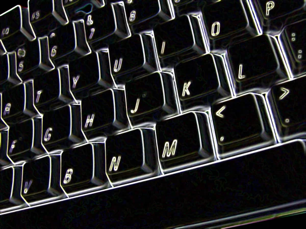 Botones Del Teclado Del Ordenador Dispositivo Electrónico —  Fotos de Stock