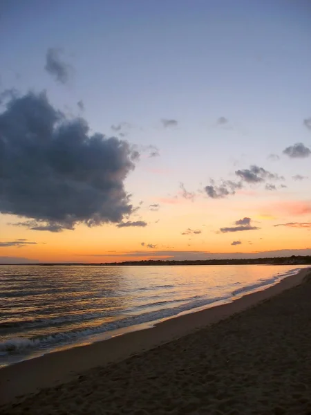 Ein Schöner Sonnenuntergang Einem New England Beach Connecticut Usa — Stockfoto