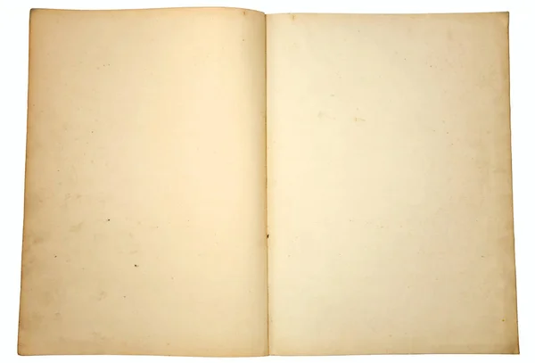 Leere Vergilbte Papierseiten Aus Einem Alten Buch — Stockfoto