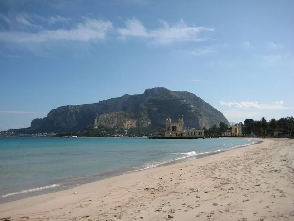 Sicilya Daki Mondello Plajı — Stok fotoğraf