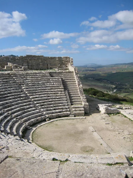 Theater Segesta Sicily — Stock Photo, Image