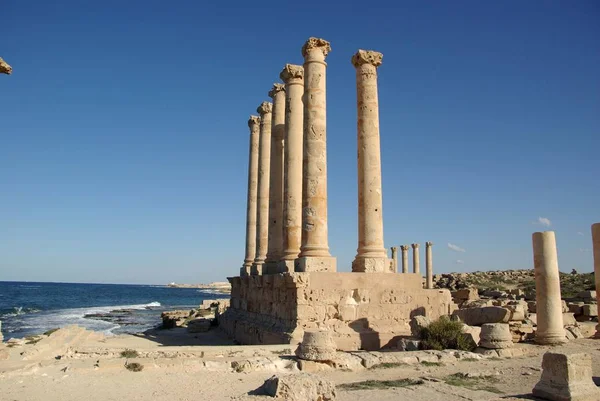 Libya Sabratha Daki Tapınak — Stok fotoğraf