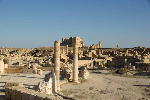 Reruntuhan Romawi Sabratha Libya — Stok Foto