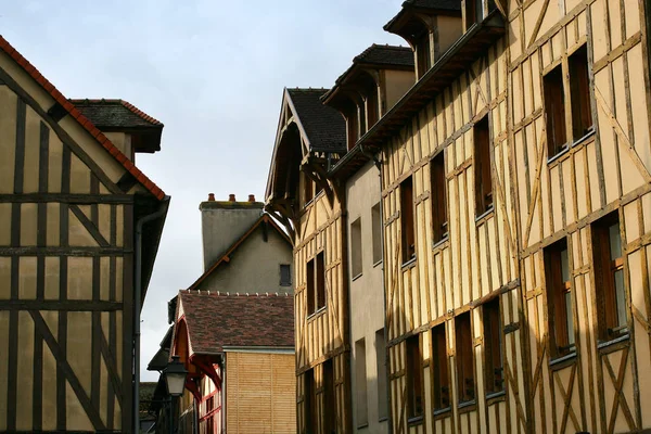 Huizen Van Troyes Aube — Stockfoto