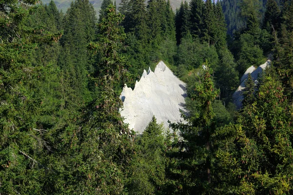 Serfausjordpyramider Serfauspyramider Från Smuts — Stockfoto