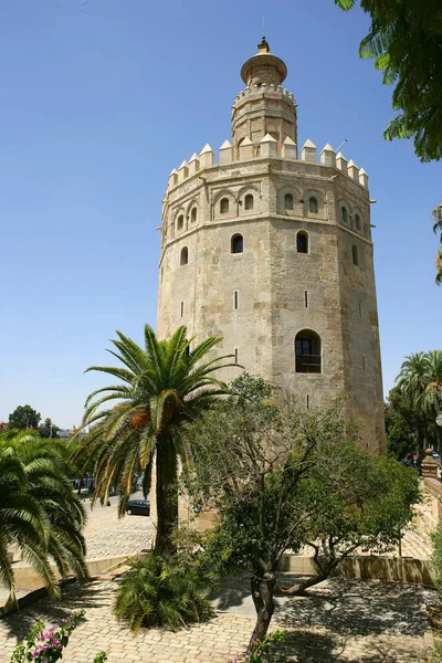 Torre Oro Σεβίλλη Ισπανία — Φωτογραφία Αρχείου