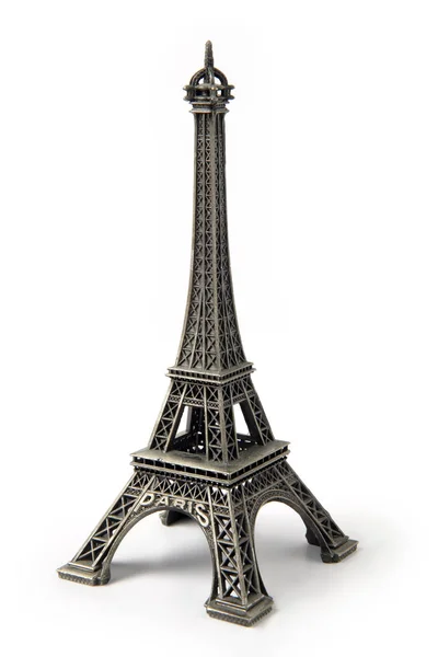 Miniatur Eiffelturm Auf Weißem Hintergrund — Stockfoto