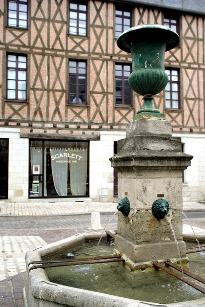 Fontaine Old Tours Indre Loire — Foto Stock