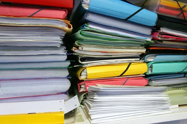 Pile Papiers Dans Bureau — Photo