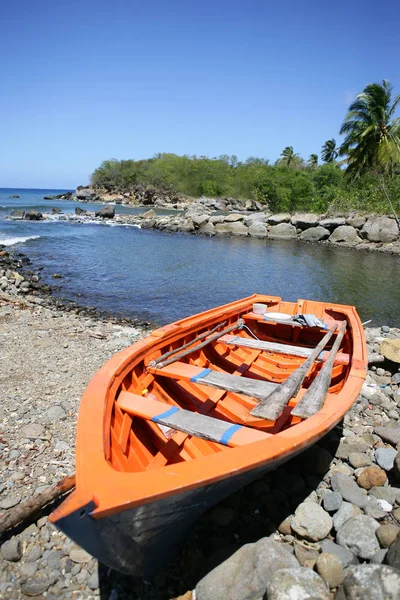 Playa Naranja Barco Guadalupe — Foto de Stock