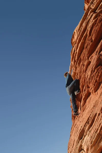 Climber Top Cliff — Stock Photo, Image