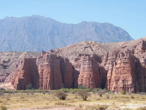 Αργκεντίνες Επαρχίες Της Salta Calchaquies Κοιλάδα Κόκκινο Βουνό — Φωτογραφία Αρχείου