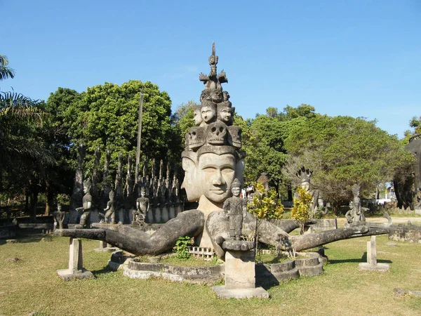 Laos Vientiane Bahçe Buda Xieng Khuan — Stok fotoğraf