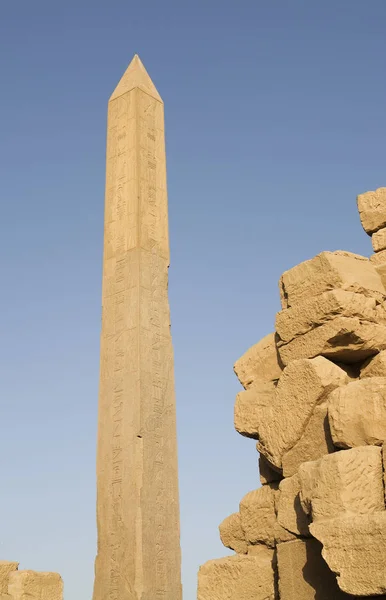 Der Obelisk Karnak Tempel Ägypten — Stockfoto