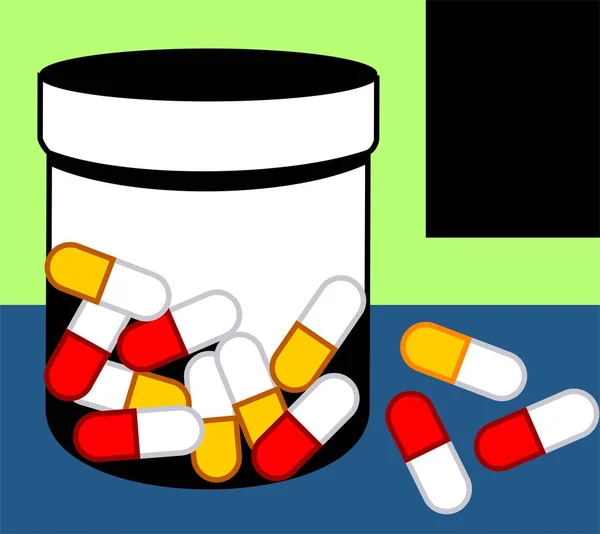 Egészségügyi Gyógyszerkapszula Gyógyszer — Stock Fotó