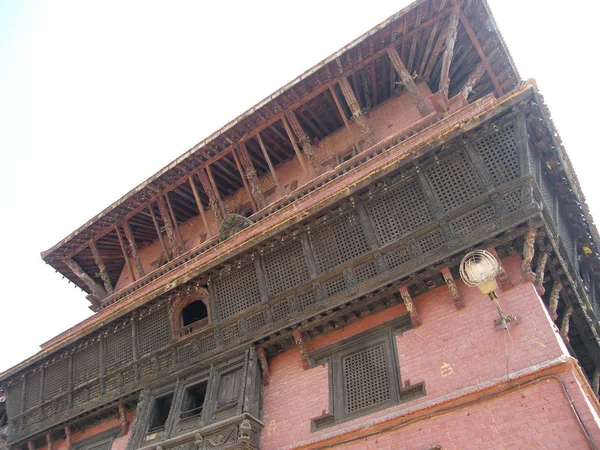 Nepal Kathmandu Scene Strada Nel Quartiere Patan — Foto Stock