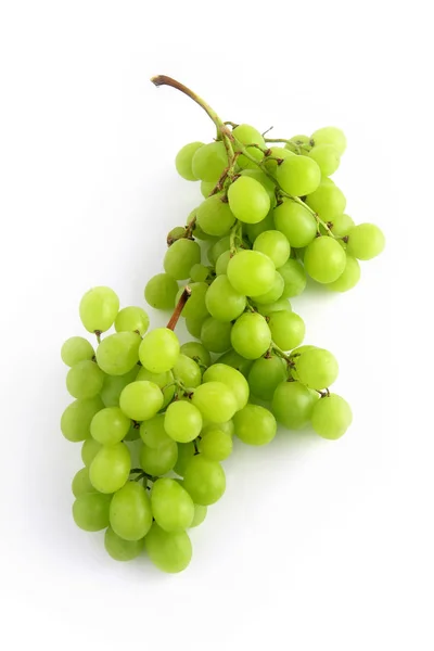 Zielone Winogrona Białym Tle — Zdjęcie stockowe