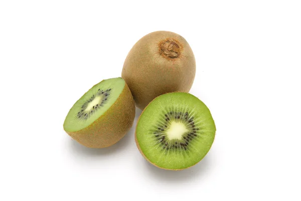 Kiwi Witte Achtergrond — Stockfoto