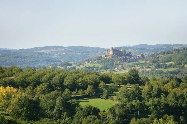 Vue Ensemble Château Dordogne Concept Voyage Architecture — Photo