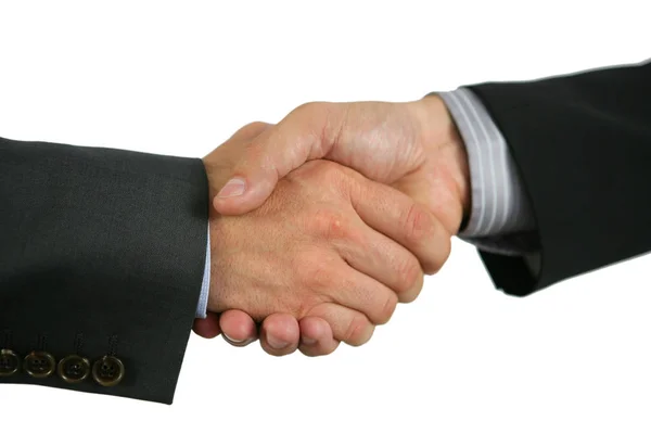 Handshake White Background — Stock Photo, Image