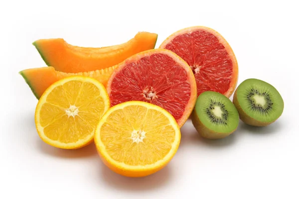 Assorted Fruit White Background Stock Image