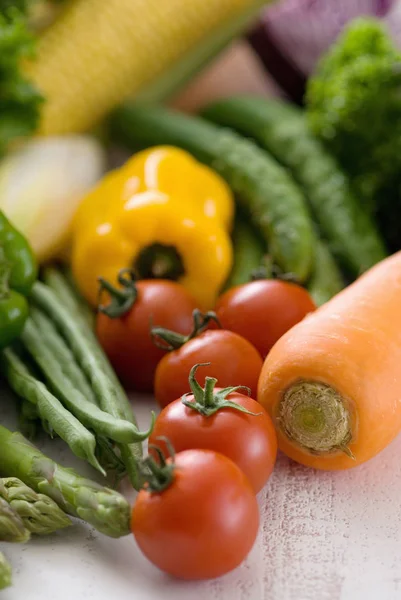 Здорові Органічні Продукти Харчування Свіжі Овочі — стокове фото
