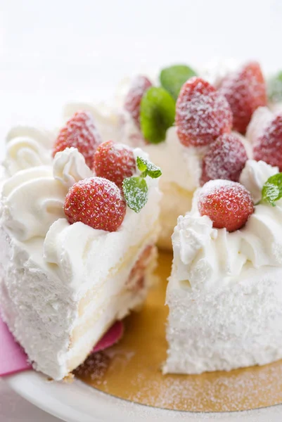 Gâteau Aux Fruits Crème — Photo