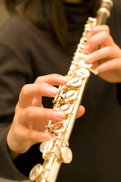 Close Músico Tocando Saxofone — Fotografia de Stock