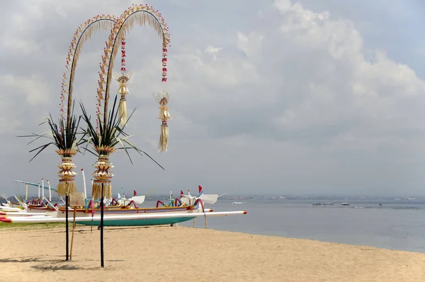 Praia Bali Sanur Decorações Ano Novo — Fotografia de Stock