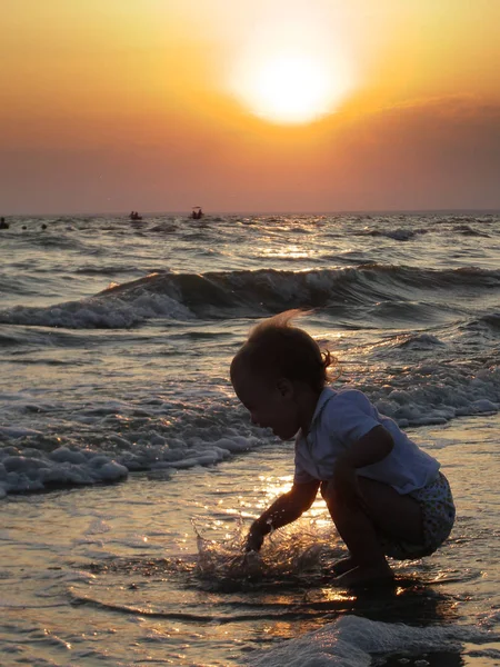 Baby Sunset Beach — Stock Photo, Image
