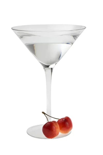 Martini Bevanda Mista Con Retrogusto Ciliegia Fondo Bianco — Foto Stock