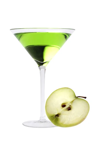Apple Martini Або Appletini Змішували Напій Білому Тлі — стокове фото