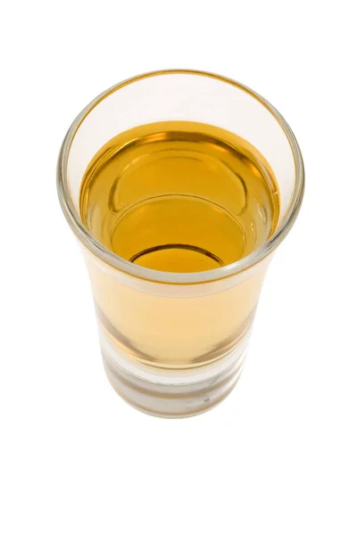 Whisky Snyggt Skott Glas Vit Bakgrund — Stockfoto