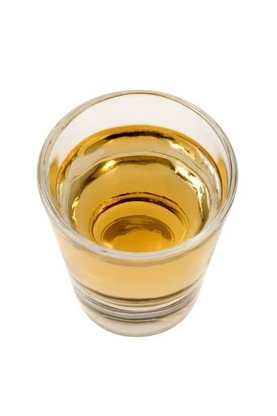 Whisky Úhledný Brokovnici Bílém Pozadí — Stock fotografie