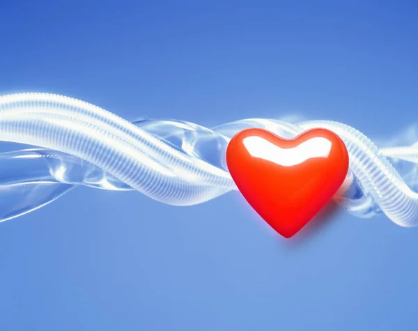 Coração Céu Azul — Fotografia de Stock