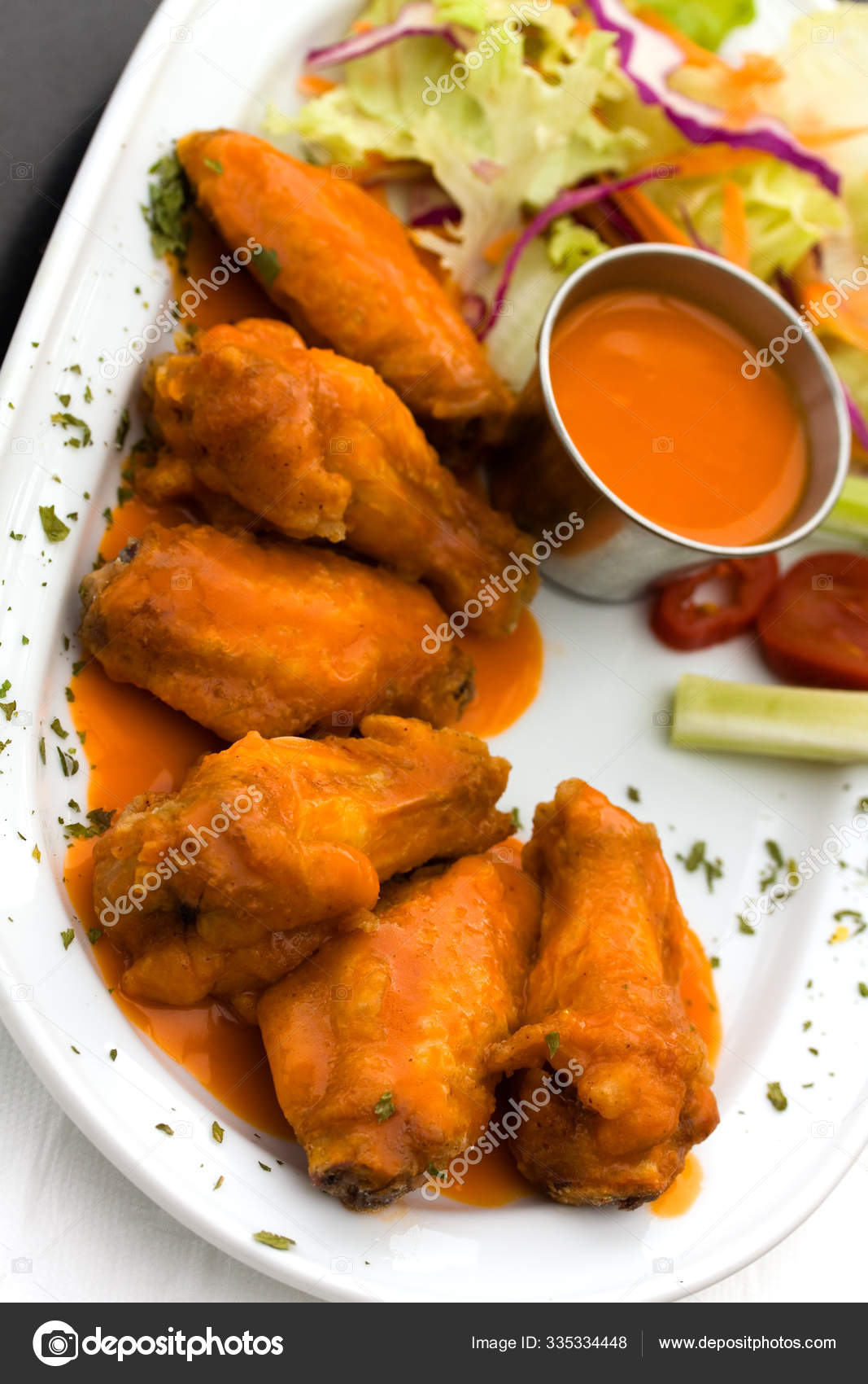 Buffalo Wings Chicken Leg Gravy Stock Photo by ©PantherMediaSeller