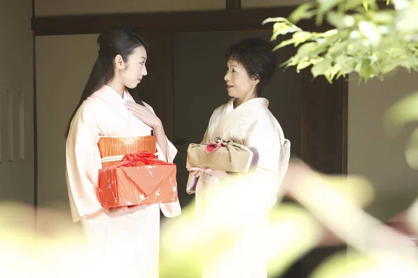 Femme Japonaise Portant Kimono — Photo